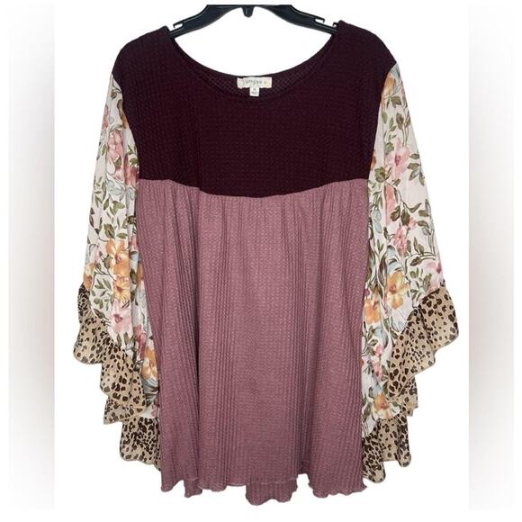 Umgee Blouse Angel Sleeves Women’s Smll Cottagecore Shabby Chic Feminine Boho - Picture 1 of 6